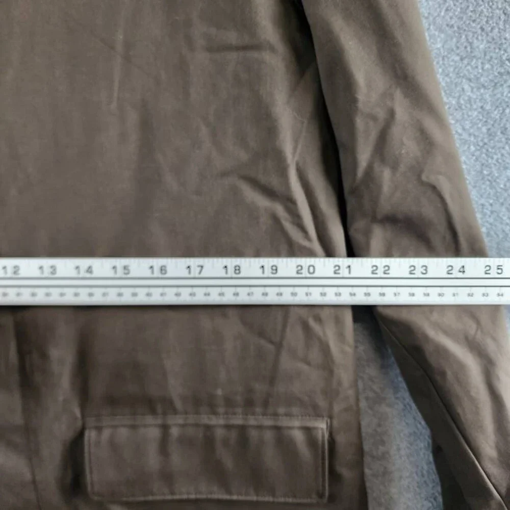 Vince Lightweight Car Coat Men's L Downtown Spread Collar Button Front Closure